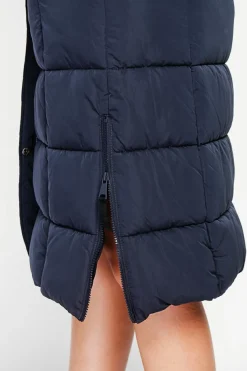 Assuili Manteaux|Doudoune longue bleu nuit