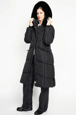 Assuili Manteaux|Doudoune longue noire