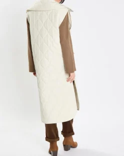 Marc O'Polo Manteaux|Doudoune longue sans manches padded beige