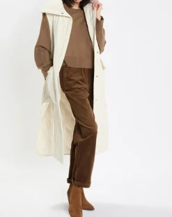 Marc O'Polo Manteaux|Doudoune longue sans manches padded beige