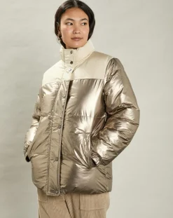 Hartford Manteaux|Doudoune Volfy Foil écru/bronze