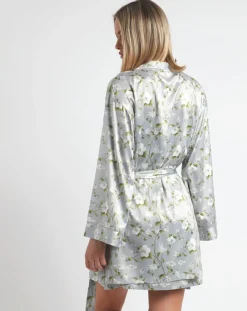 Admas Lingerie, Nuit|Déshabillé Garden gris/vert/blanc