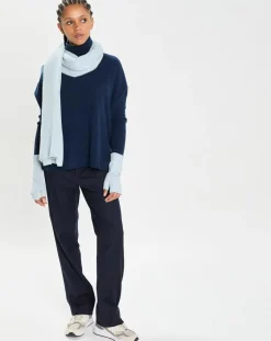 Cashmere Tribu Echarpes, Foulards|Echarpe 100% Cachemire Cascade icy blue