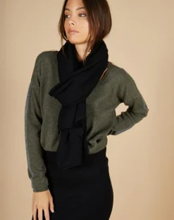 Cashmere Tribu Echarpes, Foulards|Echarpe 100% Cachemire Cascade noire - 200x70 cm