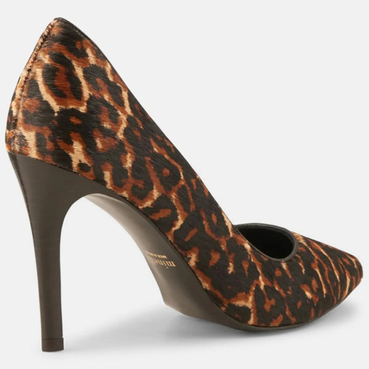 Minelli Escarpins|Escarpins en Cuir façon poulain Louise léopard - Talon 9 cm