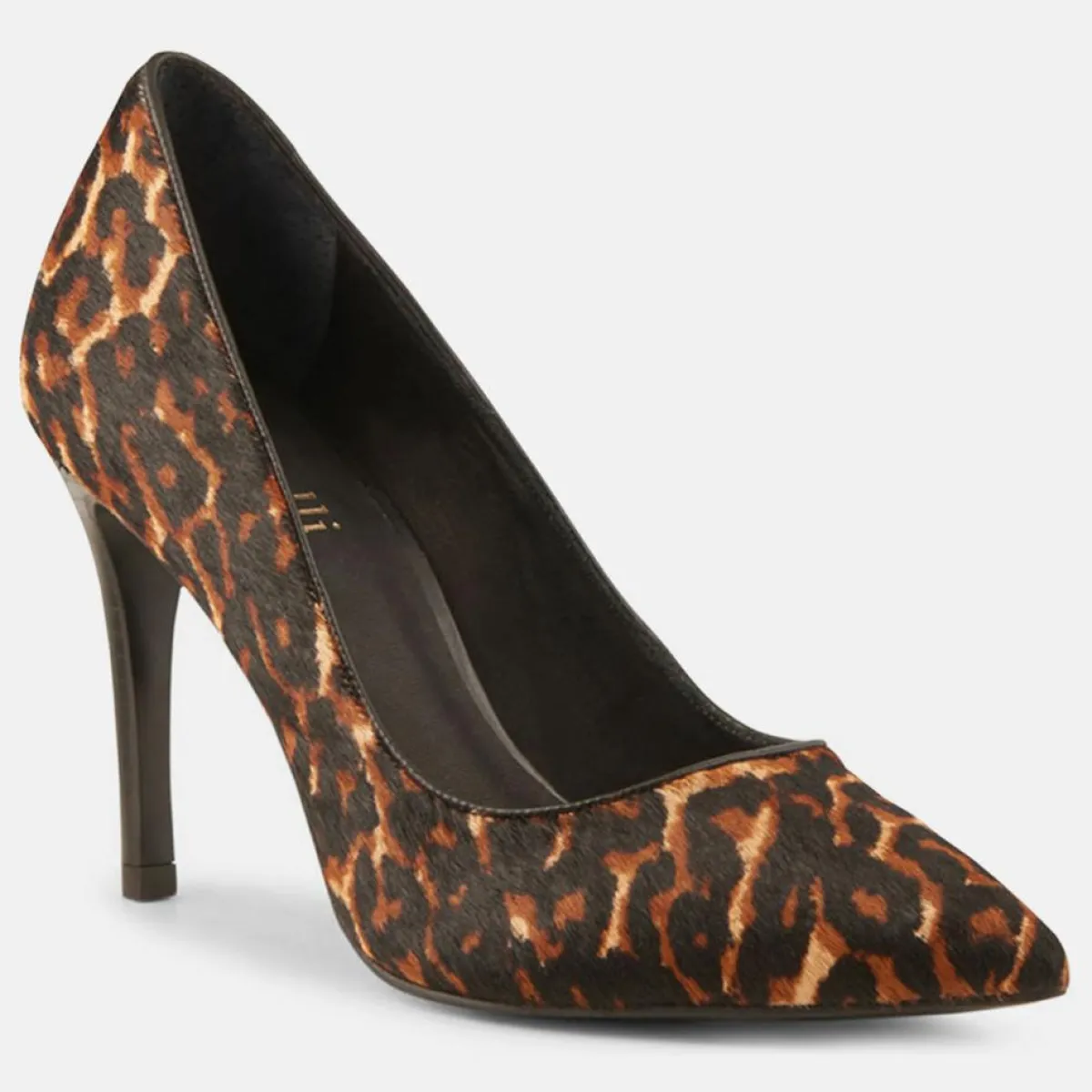 Minelli Escarpins|Escarpins en Cuir façon poulain Louise léopard - Talon 9 cm