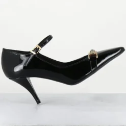 Garrice Lab Escarpins|Escarpins en Cuir gela noire - Talon : 7.5cm