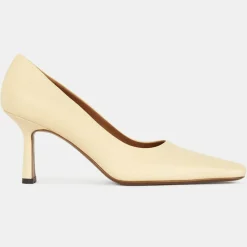 Neous Escarpins|Escarpins en Cuir jaune pâle - Talon 7.5 cm