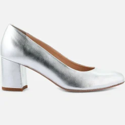 Cosmoparis Escarpins|Escarpins en Cuir Wougy argentés - Talon 6 cm