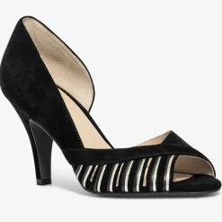 Bocage Escarpins|Escarpins en Velours de Cuir Delaware noirs - Talon 8.5 cm