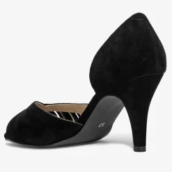 Bocage Escarpins|Escarpins en Velours de Cuir Delaware noirs - Talon 8.5 cm
