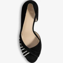 Bocage Escarpins|Escarpins en Velours de Cuir Delaware noirs - Talon 8.5 cm