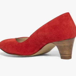 Bocage Escarpins|Escarpins en Velours de Cuir Irlande rouges - Talon 5 cm