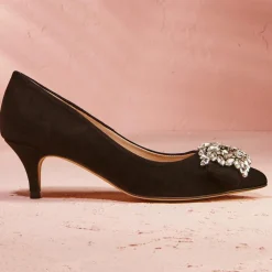 Cosmoparis Escarpins|Escarpins en Velours de Cuir Memia noirs - Talon 6 cm