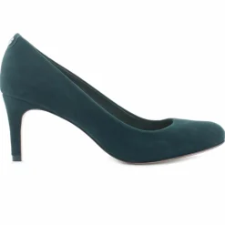 Cosmoparis Escarpins|Escarpins en Velours de Cuir Nyna vert forêt - Talon 6 cm