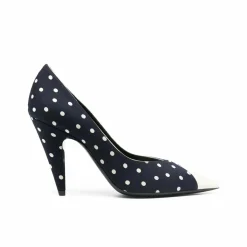 Saint Laurent Escarpins|Escarpins Lola à pois bleus