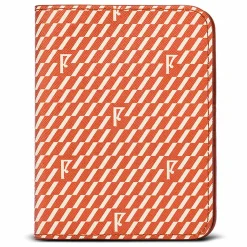 Maison Faret Pochettes|Etui passeport en Toile enduite orange - 14x10x2 cm
