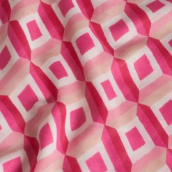 Caroll Echarpes, Foulards|Foulard Adel imprimé graphique rose - 105x180 cm