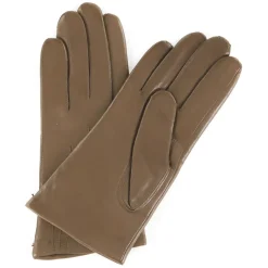 Maison Fabre Gants, Moufles|Gants en Cuir d'Agneau doublure Laine Waves chameau