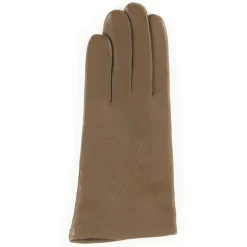 Maison Fabre Gants, Moufles|Gants en Cuir d'Agneau doublure Laine Waves chameau