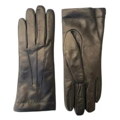 Maison Fabre Gants, Moufles|Gants en Cuir d'Agneau doublés Laine Valmy noirs