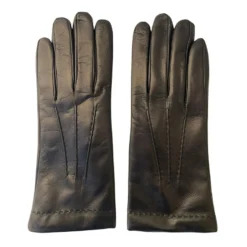 Maison Fabre Gants, Moufles|Gants en Cuir d'Agneau doublés Laine Valmy noirs