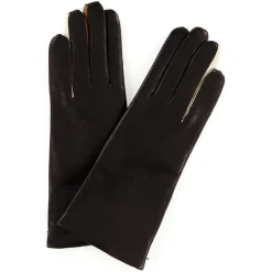 Maison Fabre Gants, Moufles|Gants en Cuir d'Agneau doublure Laine Heritage Valois bruns