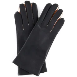 Maison Fabre Gants, Moufles|Gants en Cuir d'Agneau doublure Laine Heritage Valois gris foncé
