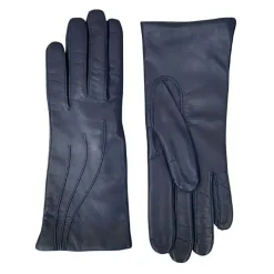 Maison Fabre Gants, Moufles|Gants en Cuir d'Agneau Waves bleu jean