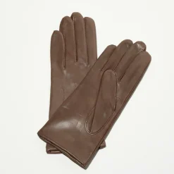Maison Fabre Gants, Moufles|Gants en Cuir d'Agneau Waves taupe foncé