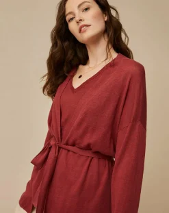 Harris Wilson Gilets Et Cardigans|Gilet 100% Lin Therence terracotta