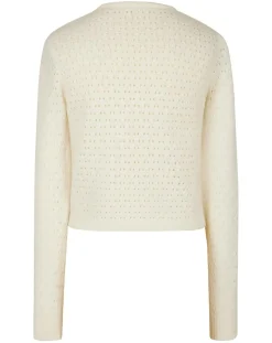 Manoush Gilets Et Cardigans|Gilet ajouré Pointelle écru