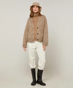 Rodier Gilets Et Cardigans|Gilet Alegria col V chiné marron