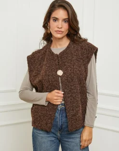 L'Armoire de Suzette Gilets Et Cardigans|Gilet Alice choco