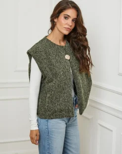 L'Armoire de Suzette Gilets Et Cardigans|Gilet Alice kaki