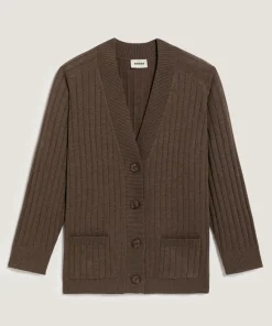 Rodier Gilets Et Cardigans|Gilet Anjelica en côtes marron havane