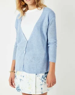 Cuisse de Grenouille Gilets Et Cardigans|Gilet Casta bleu