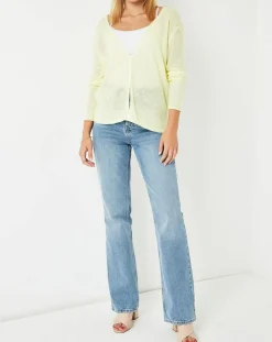 Cuisse de Grenouille Gilets Et Cardigans|Gilet Casta jaune