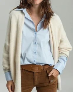 Lauren Vidal Gilets Et Cardigans|Gilet ceinturé Ciara crème