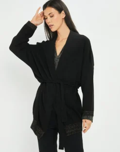 Lauren Vidal Gilets Et Cardigans|Gilet ceinturé Ciara noir