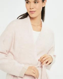 Lauren Vidal Gilets Et Cardigans|Gilet ceinturé Ciara rose