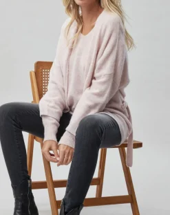 Lauren Vidal Gilets Et Cardigans|Gilet ceinturé Ciara rose