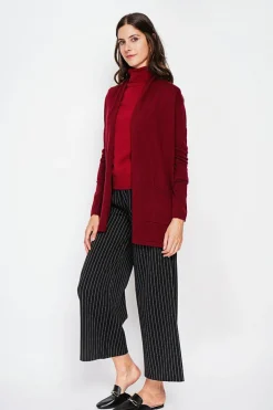 C&Jo Gilets Et Cardigans|Gilet col châle bordeaux