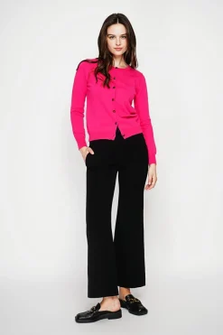 C&Jo Gilets Et Cardigans|Gilet col ras du cou fushia