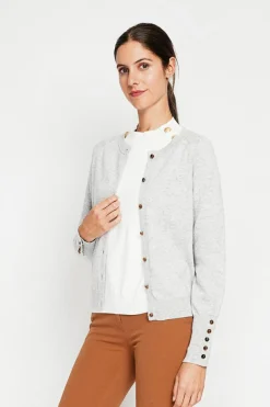 Assuili Gilets Et Cardigans|Gilet col ras du cou givre