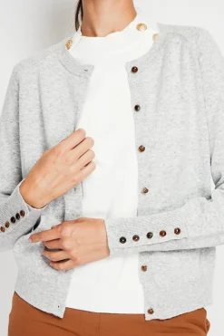 Assuili Gilets Et Cardigans|Gilet col ras du cou givre