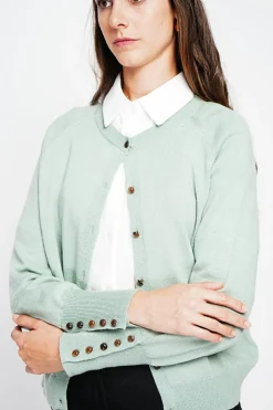 Assuili Gilets Et Cardigans|Gilet col ras du cou jade