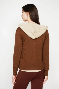 C&Jo Gilets Et Cardigans|Gilet col ras du cou marron