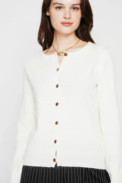 C&Jo Gilets Et Cardigans|Gilet col ras du cou naturel