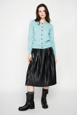 C&Jo Gilets Et Cardigans|Gilet col ras du cou turquoise